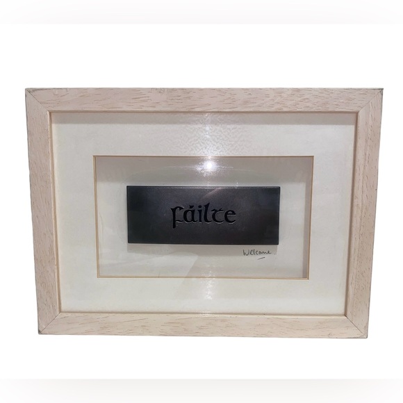 Rare WILD GOOSE STUDIO PLAQUE Art Cast Iron Framed FAILTE Welcome Ireland - Picture 2 of 4